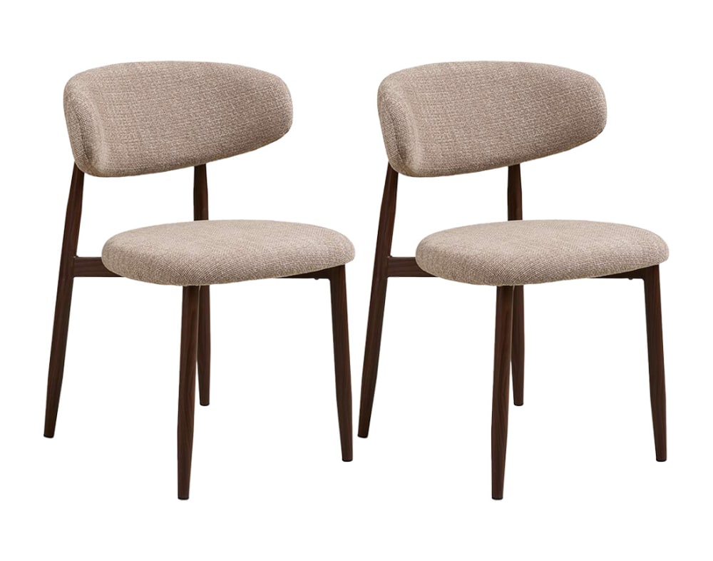 Lot de 2 chaises en tissu