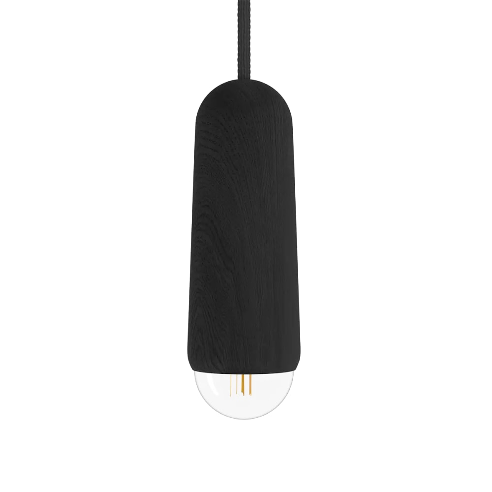 Suspension small long, chêne teinté noir — vue 3