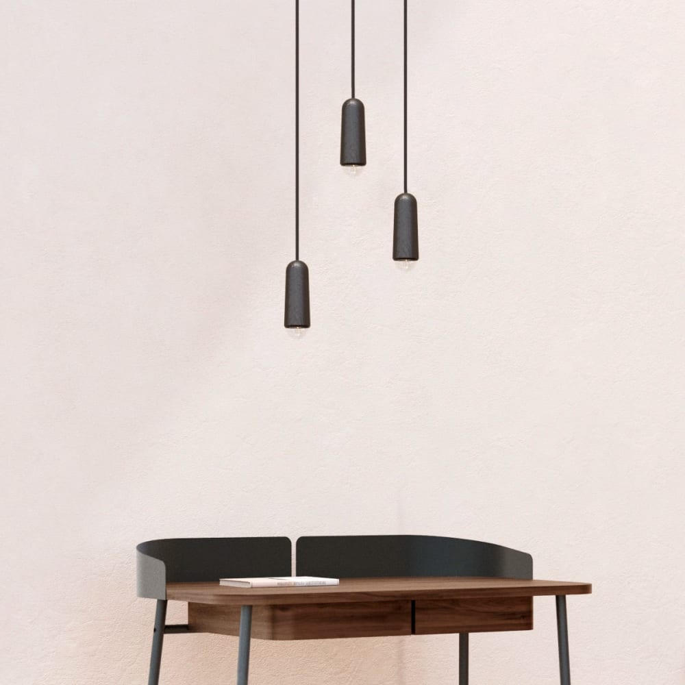 Suspension small long, chêne teinté noir — vue 4