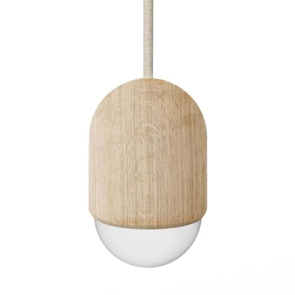 Suspension chêne naturel h18cm bois