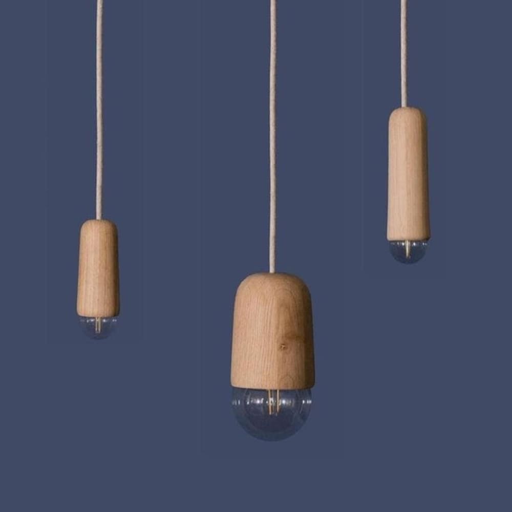 Suspension chêne naturel h19cm bois — vue 4