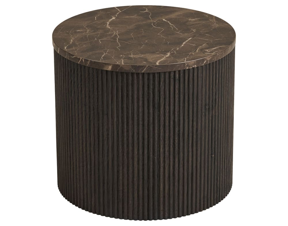 Table basse style contemporain 45 cm marron