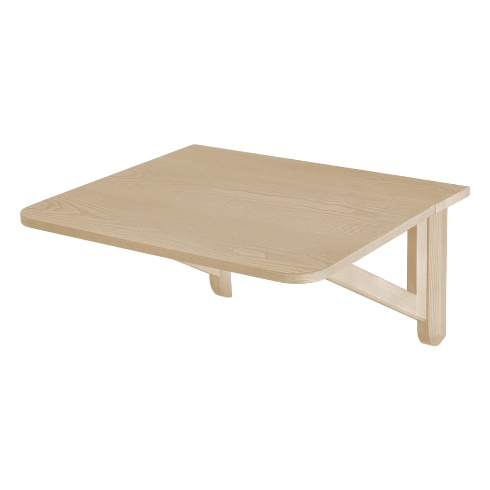 Klappbarer Wandtisch aus Massivesche und eschefurniertem MDF,