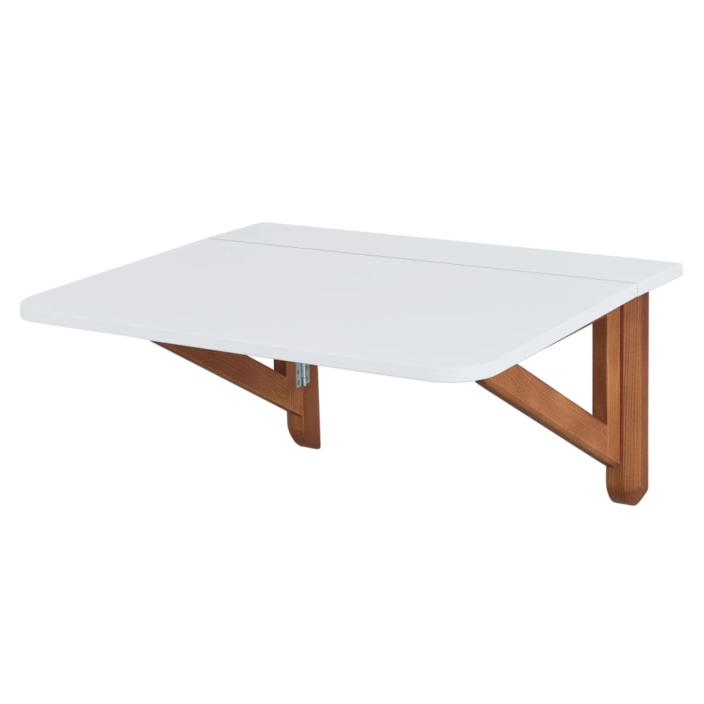 Ragaba Klappbarer Wandtisch, eichefarbe Esche, MDF, Weiß style modern Weiß Holz