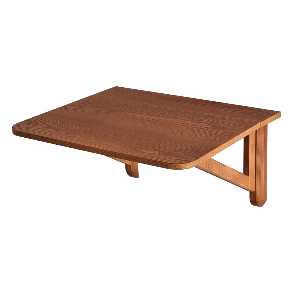 Ragaba Klappbarer Wandtisch aus Massivesche und eschefurniertem MDF, Eiche style modern Taupe Holz
