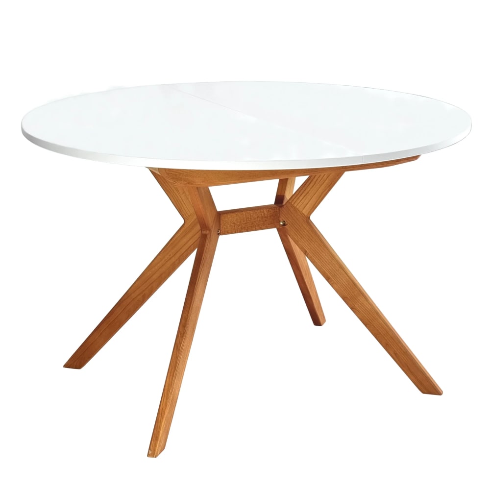 Erweiterbarer Tisch, 110x110x77,1 Weiss - Maisons Du Monde
