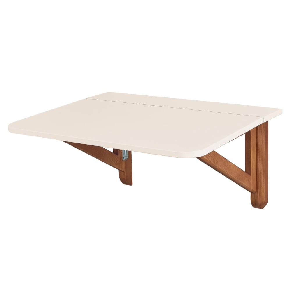 Ragaba Klappbarer Wandtisch, eichef. Esche, MDF, Perlweiß style modern Beige Holz