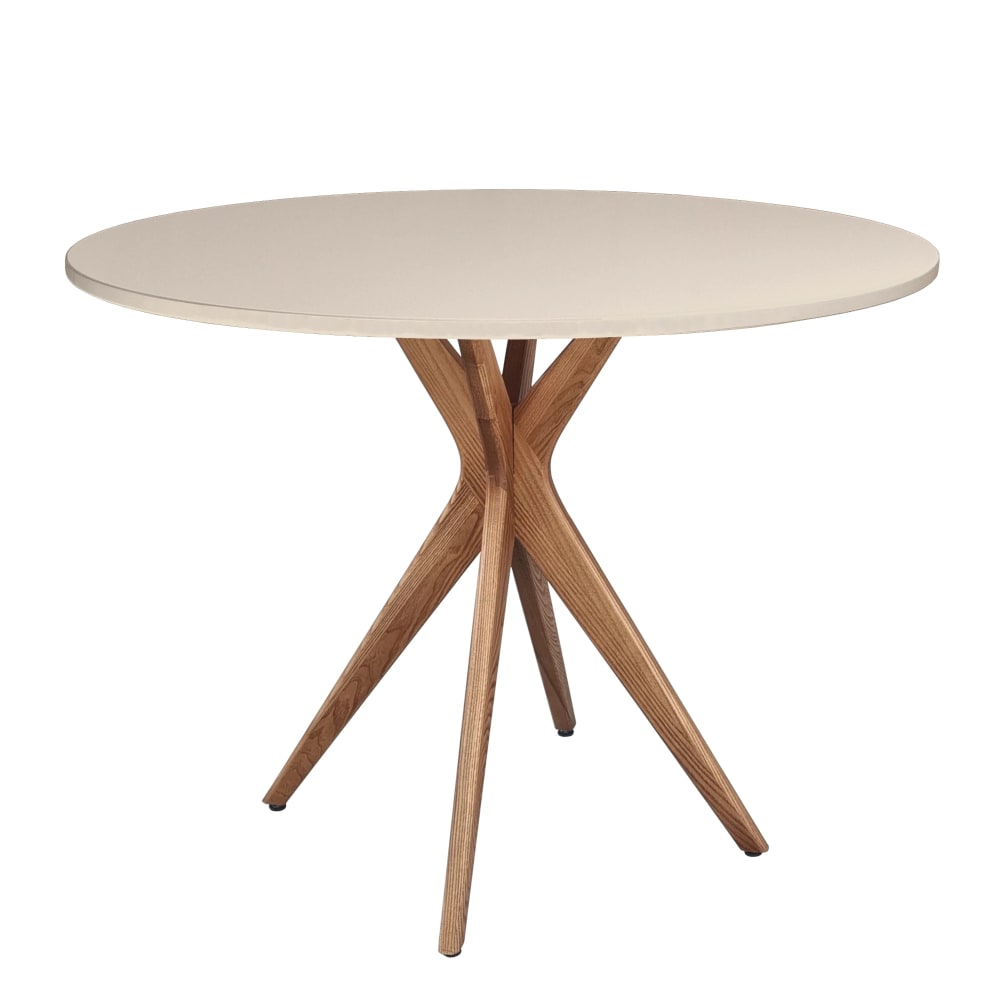 Ragaba Runder Tisch, eichefarbe Esche, MDF, Braun Beige style modern Braun Holz