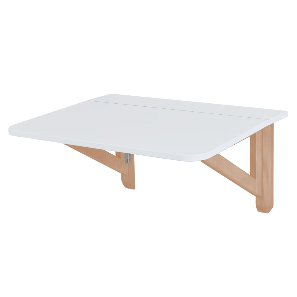 Klappbarer Wandtisch, Massivesche, MDF, Weiß - Maisons Du Monde
