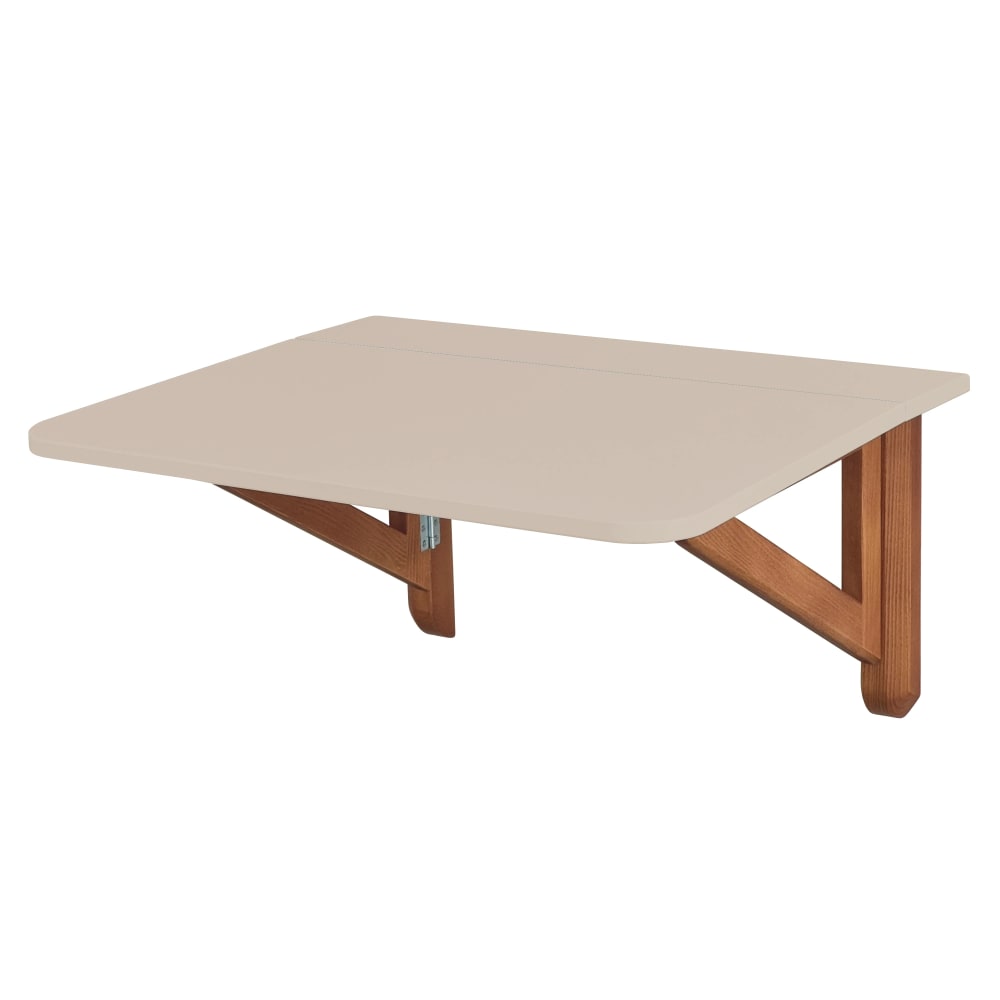 Klappbarer Wandtisch, eichefarbe Esche, MDF, Braun Beige -