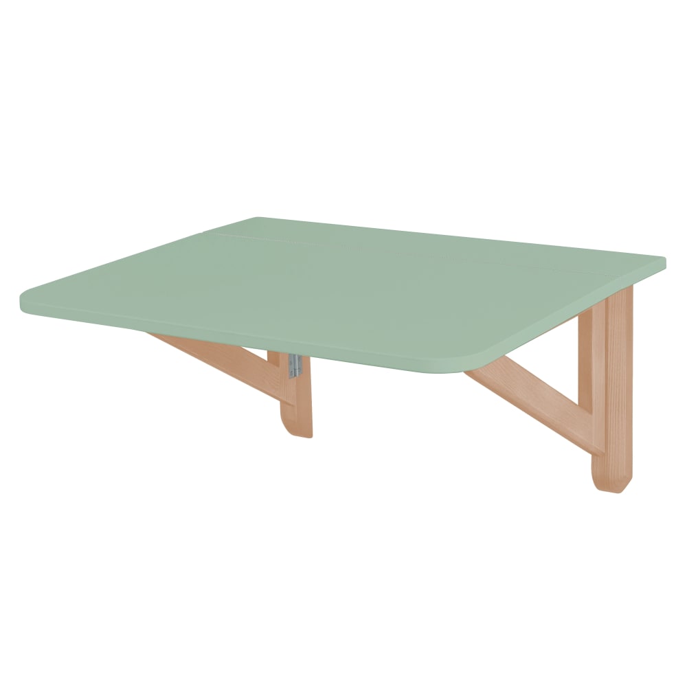 Ragaba Klappbarer Wandtisch, Massivesche, MDF, Salbeigrün style modern - Holz