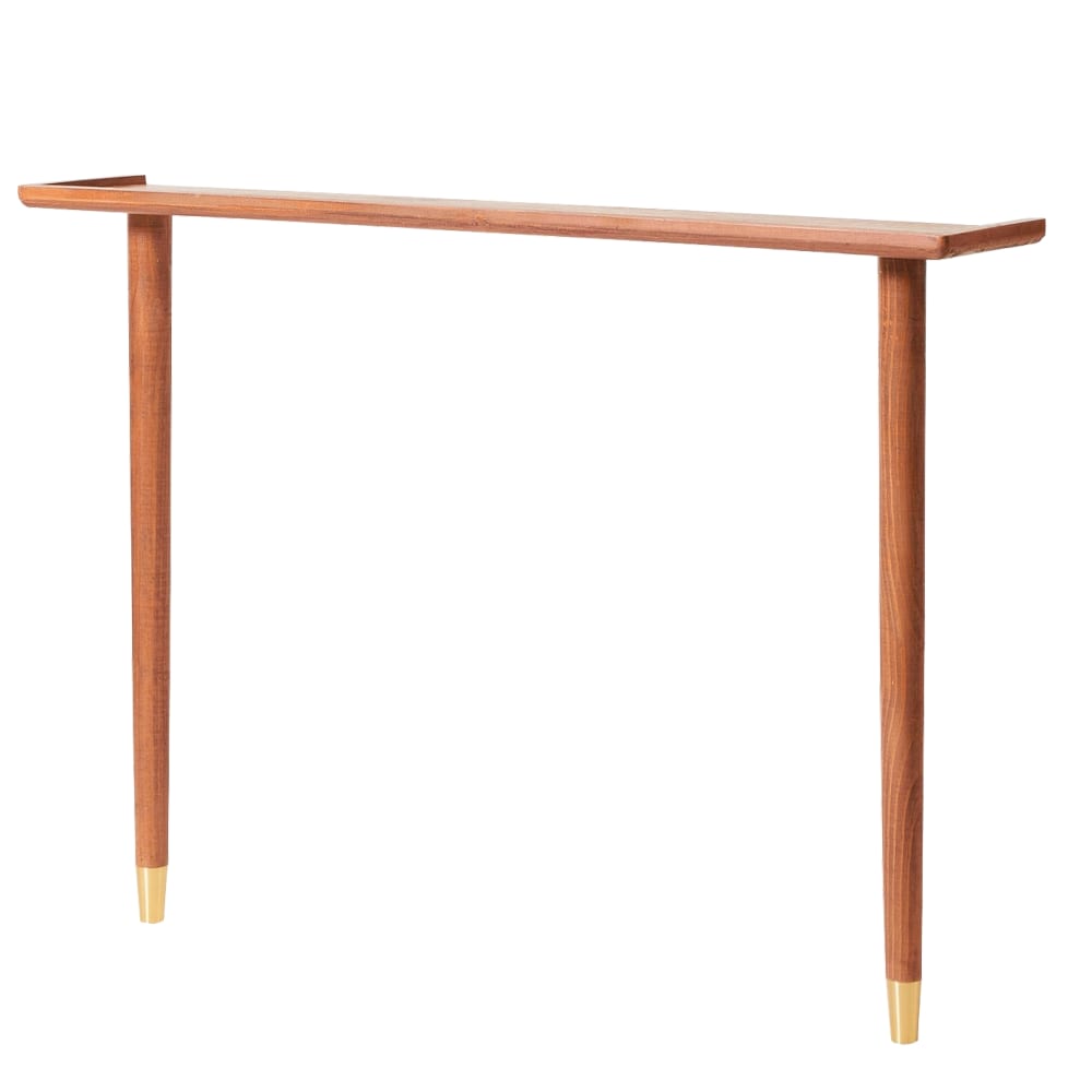 Console table murale scandinave en bois de noyer