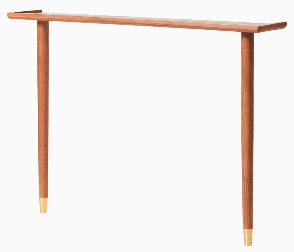 Console table murale scandinave en bois de noyer