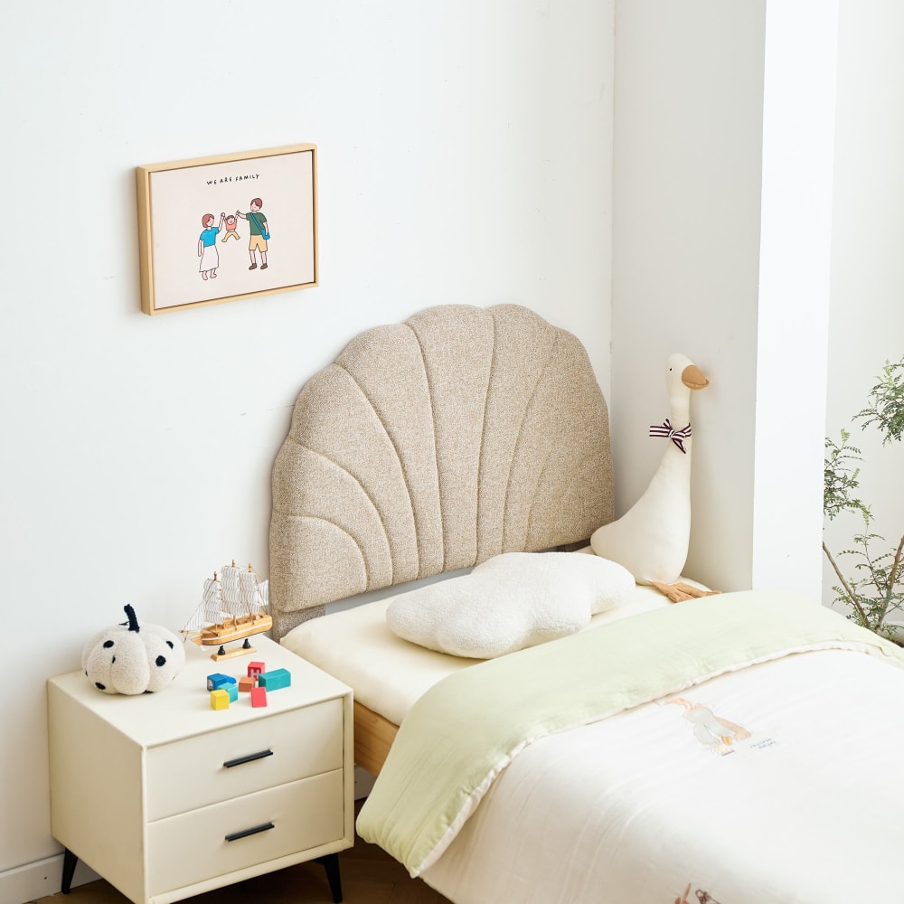 Kopfteil 90 aus beigem Stoff - Maisons Du Monde