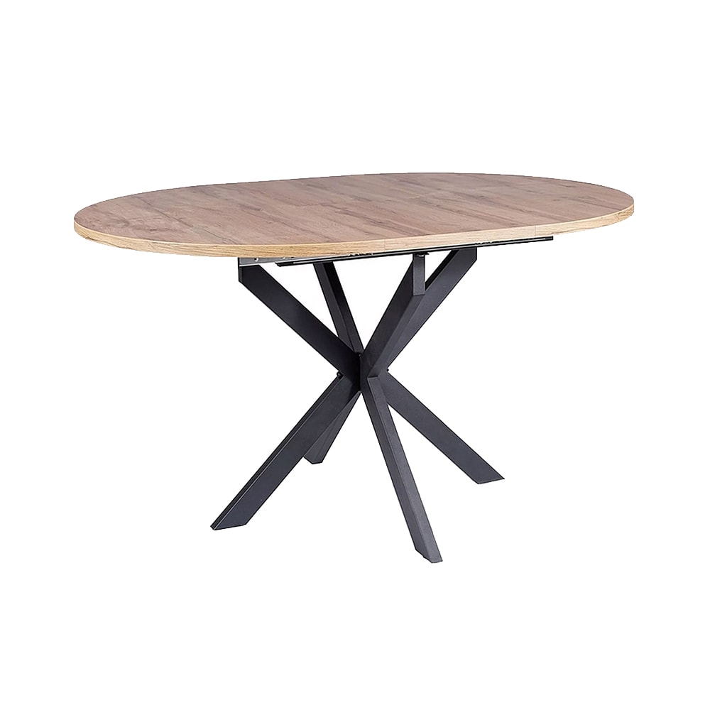 Feldmann-Wohnen Esstisch ausziehbar aus MDF 100-135x100x75cm, eiche artisan style modern Braun Spanplatte