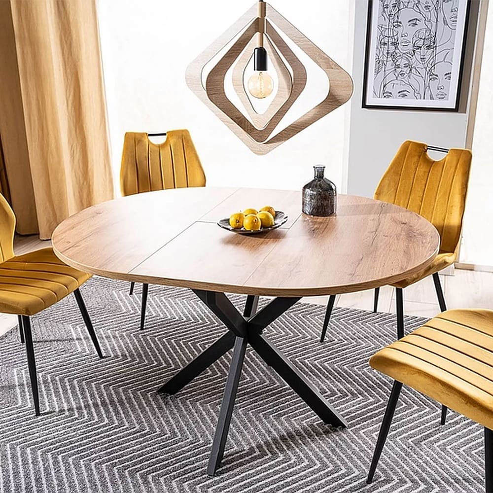 Esstisch ausziehbar aus MDF 100-135x100x75cm, eiche artisan -
