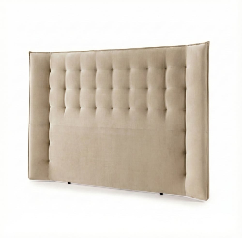 Tête de lit beige style capitonné pour lit de 160 cm – 170x140 cm
