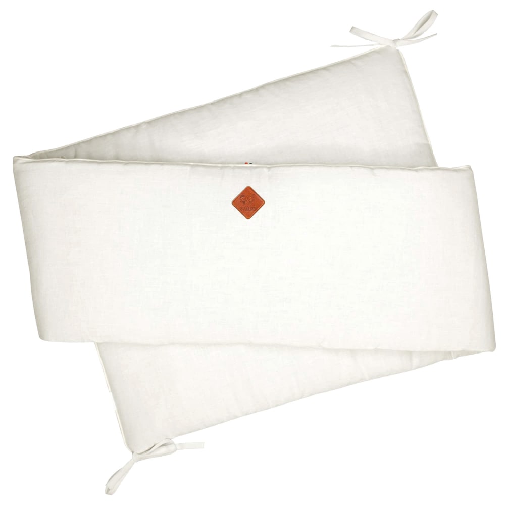 Tour de lit bébé déhoussable en lin écru 210x30 cm