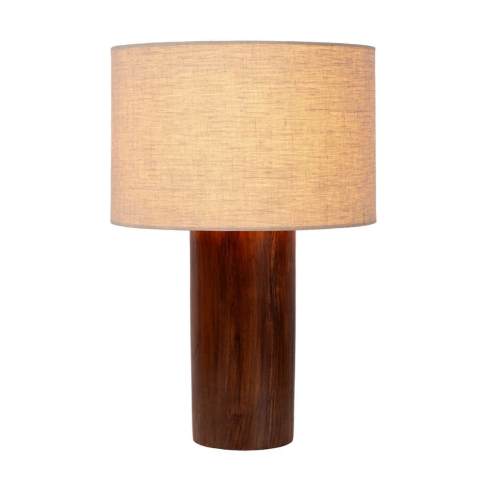 lampe à poser blanc - bois
