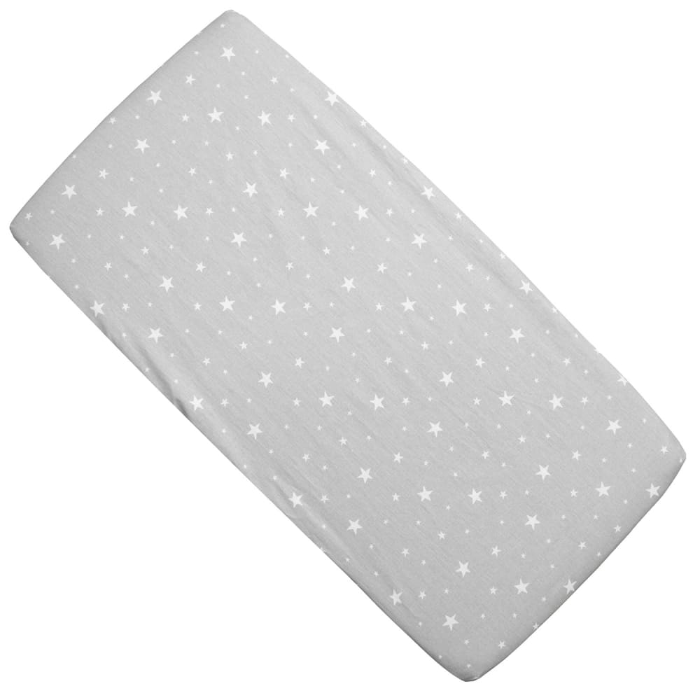 Drap housse berceau bébé en coton gris 40x80 cm Drap housse berceau bébé en coton gris 40x80 cm