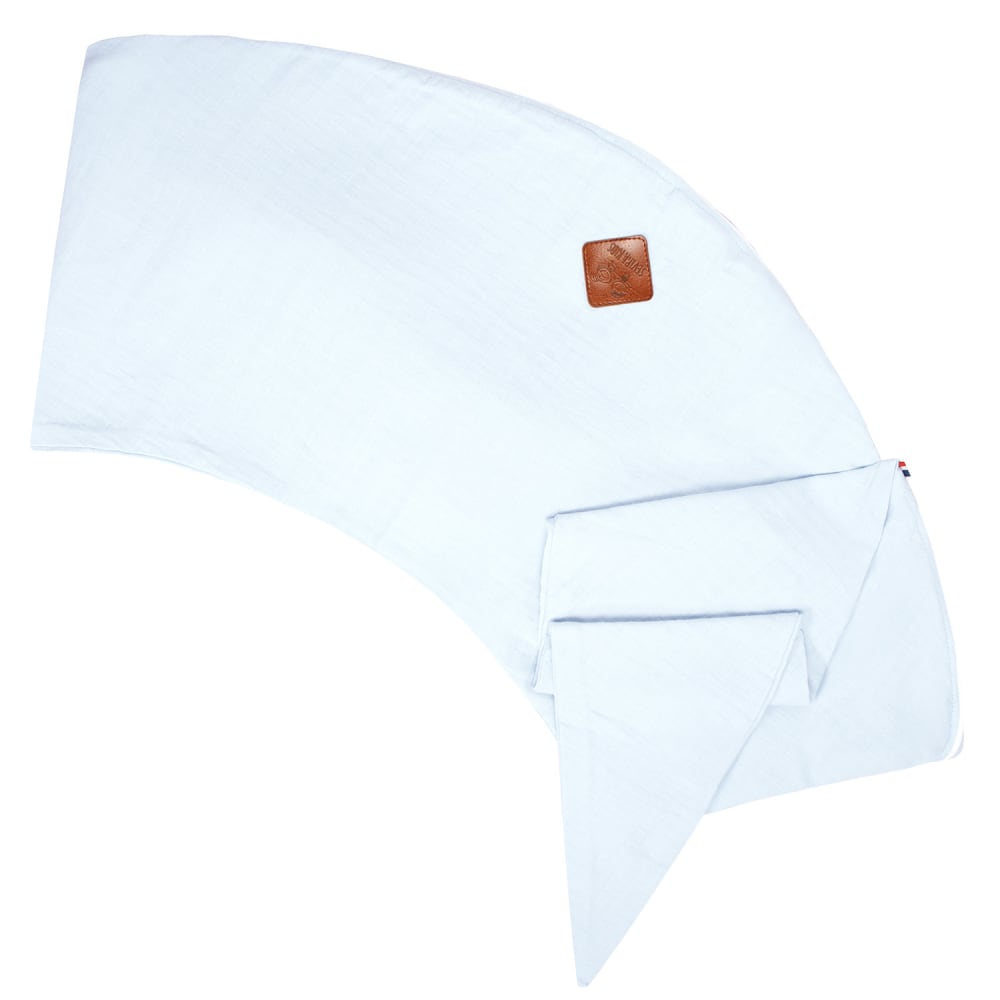 Housse coussin d'allaitement en gaze de coton bleu taille unique