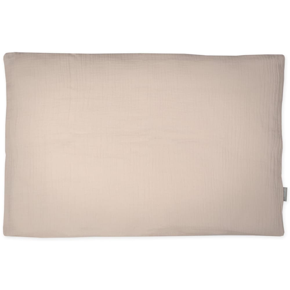 Taie d'oreiller réversible bébé coton beige 50x70 cm