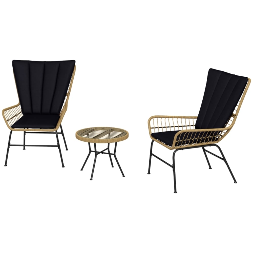 Salon de jardin 2 places - rotin