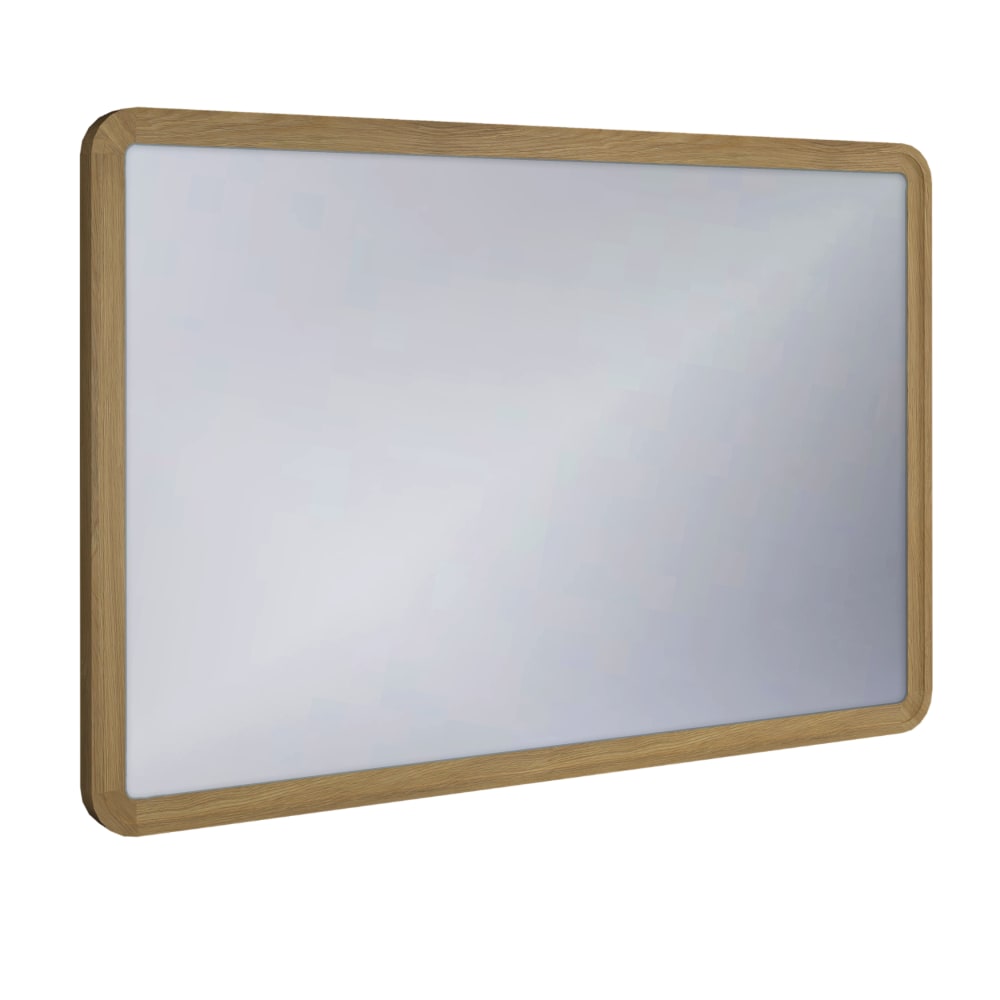 Miroir mural en chêne massif, finition mat