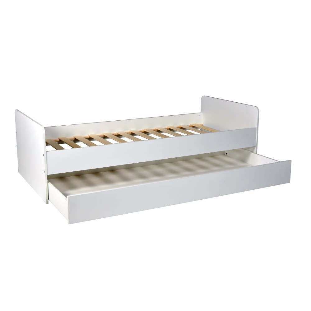 Lit gigogne 90x190 cm blanc