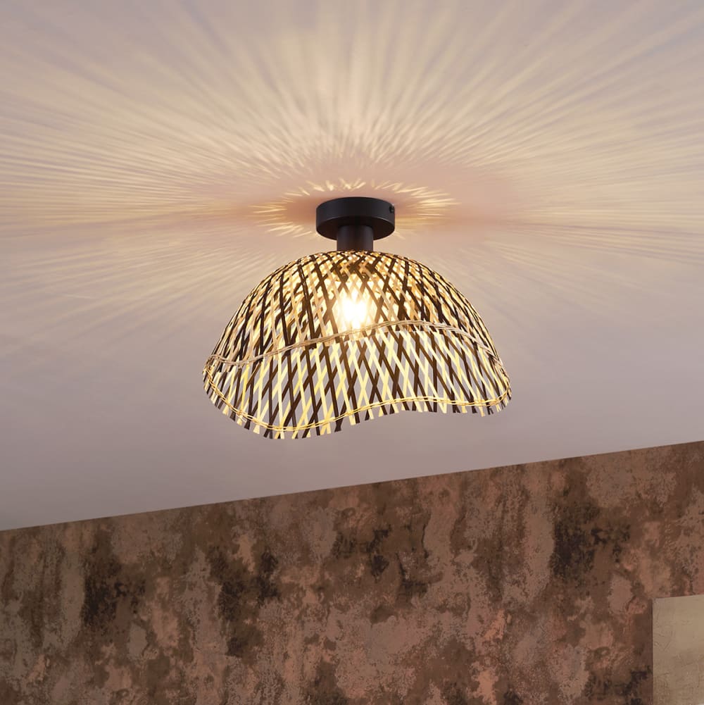 Art-Deco Deckenleuchte Schwarz Bambus 40 cm - Maisons Du Monde