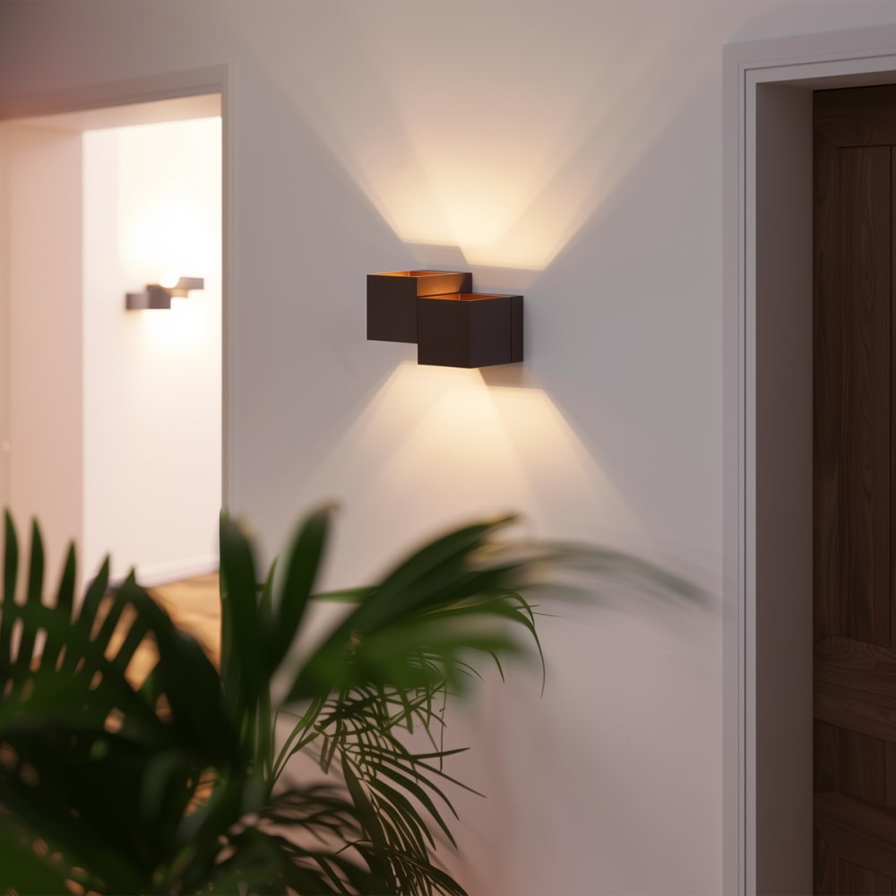 Moderne Wandleuchte Dunkelbronze 2-flammig - Maisons Du Monde