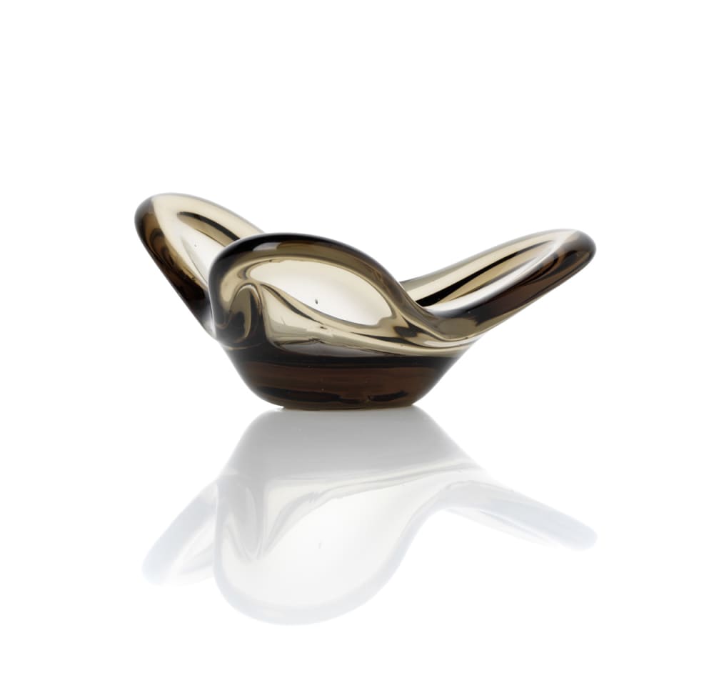 Bougeoir en verre marron 16,5x16,5x8cm — vue 4