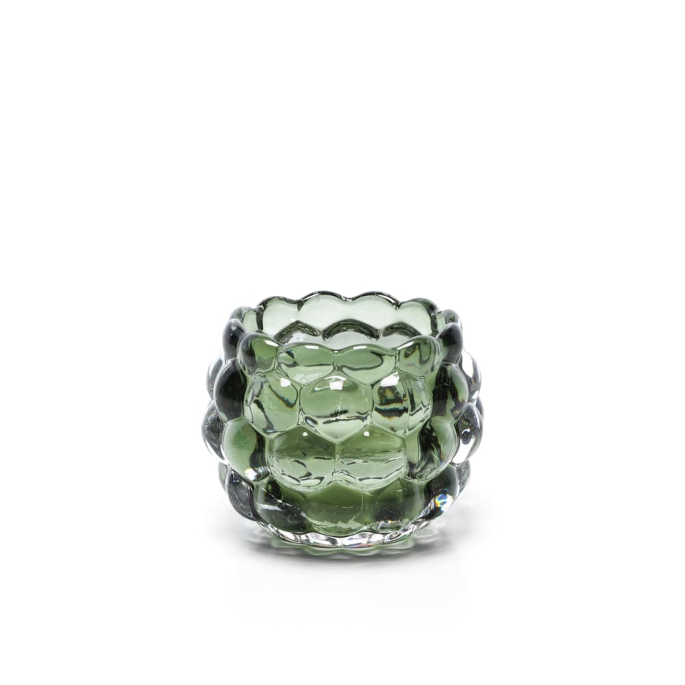 Bougeoir verre recyclé vert 11,2x11,2x8,5cm Bougeoir verre recyclé vert 11,2x11,2x8,5cm
