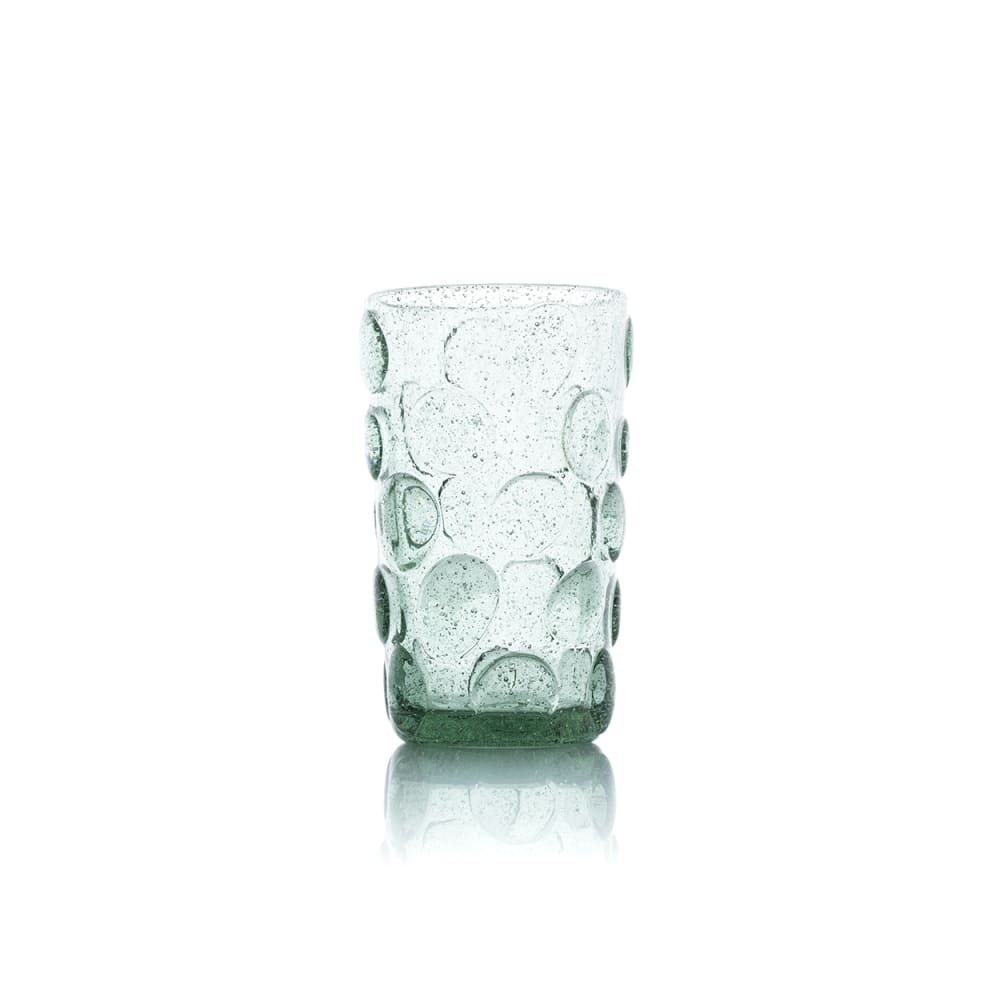Verre haut en verre bleu 8x8x13,5cm Verre haut en verre bleu 8x8x13,5cm