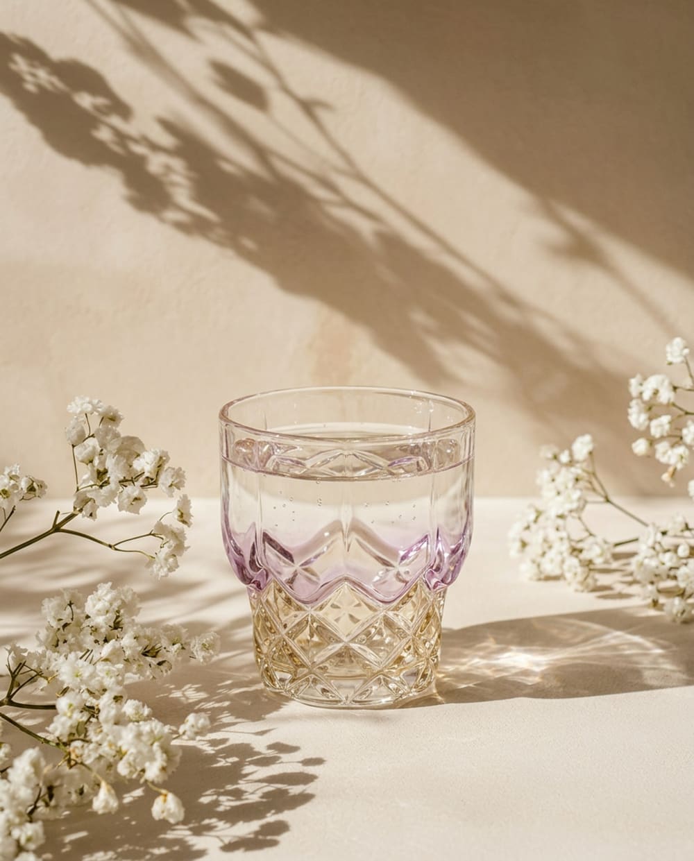 Bazar Bizar Wasserglas in braun und rosa, 9x9x6cm - -