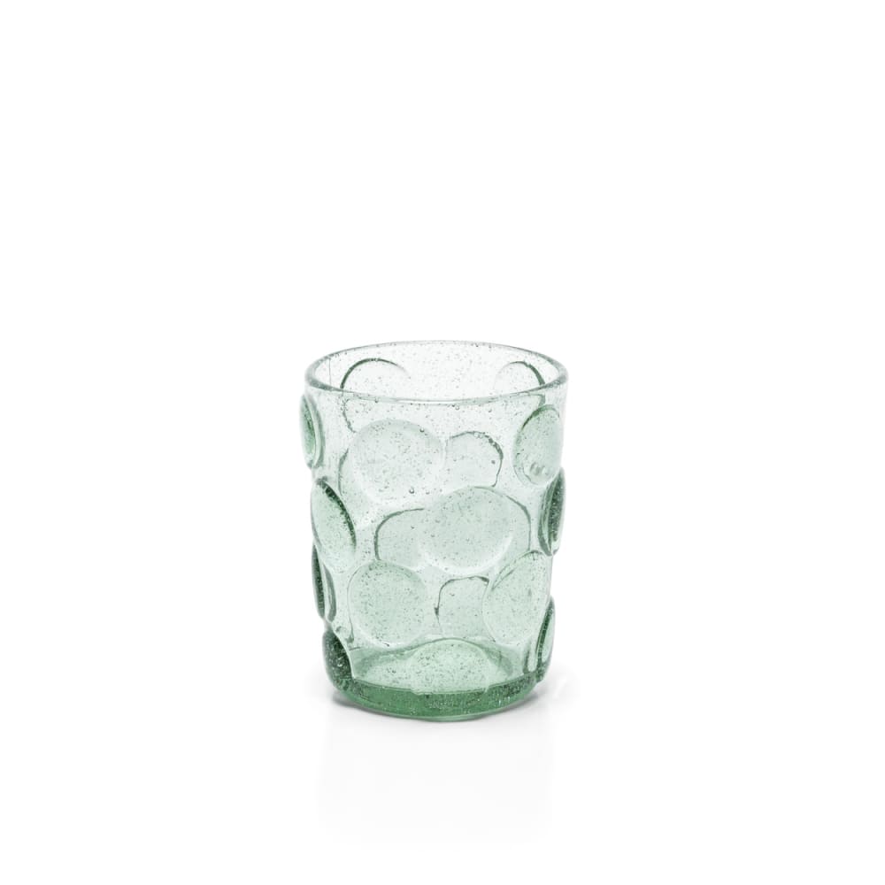 Bazar Bizar Wasserglas in aquablau, 8,2x8,2x10,5cm - -