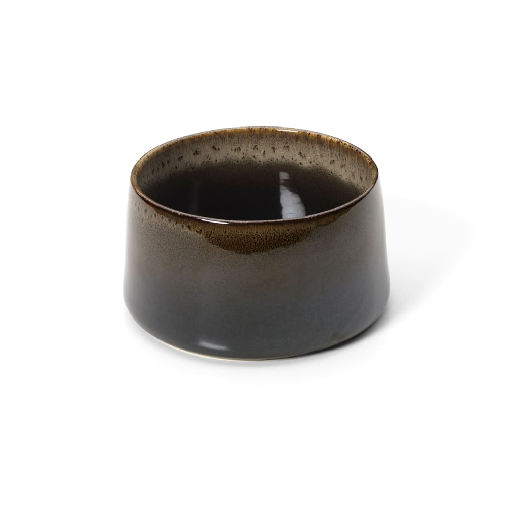Bol en céramique foncé, marron et boue 16x16x8,7cm
