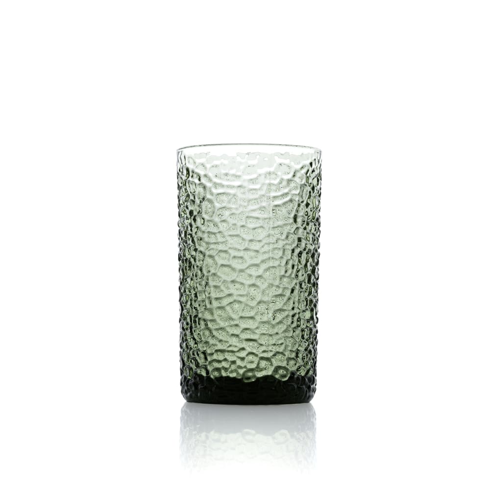 Verre haut en verre vert 8x8x14cm Verre haut en verre vert 8x8x14cm