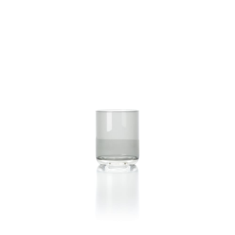 Verre en verre fumé et gris 8x8x10cm