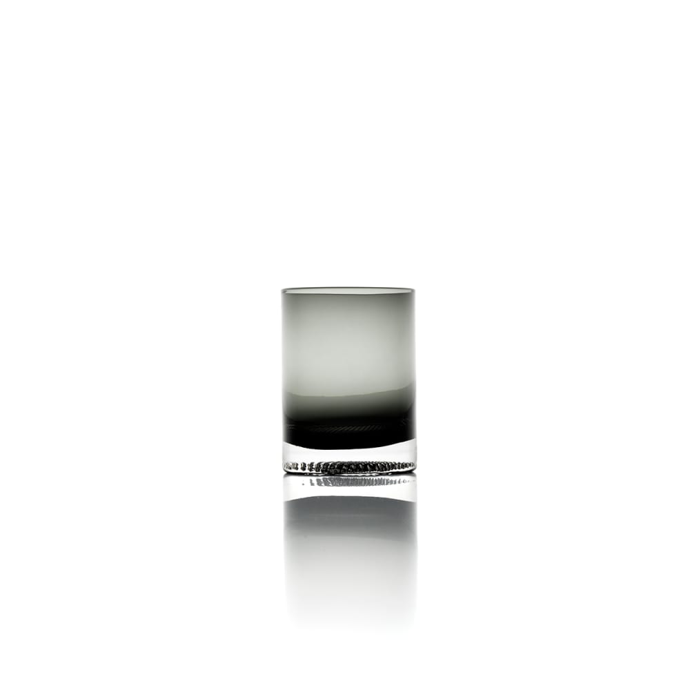 Verre en verre fumé et gris 8x8x11cm