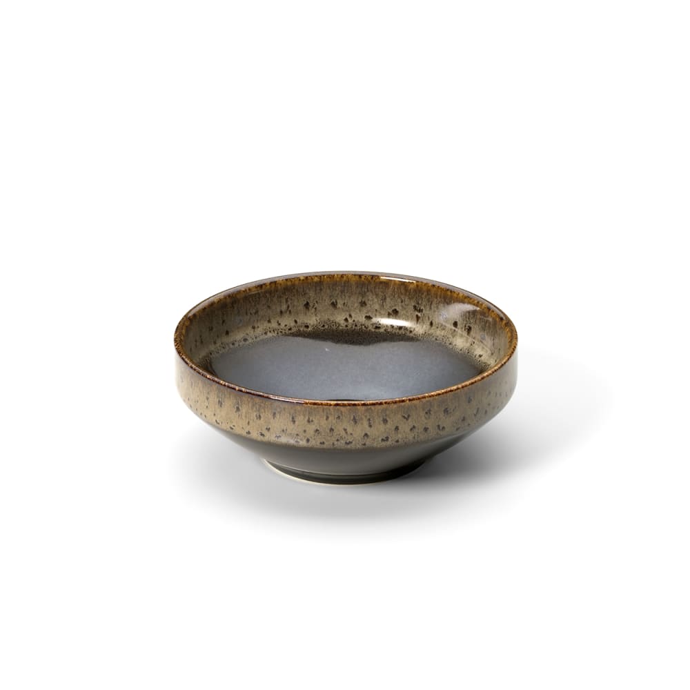 Bol en céramique foncé, marron et boue 14x14x5cm