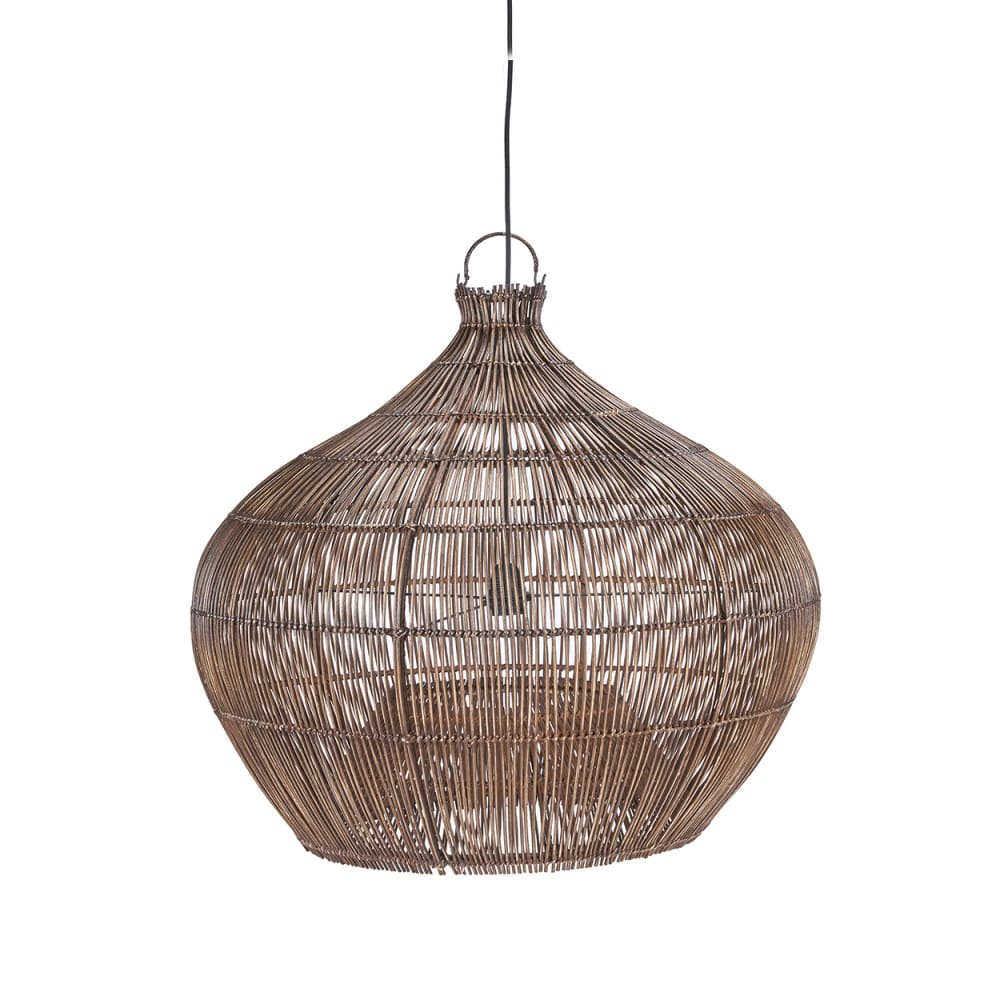 Suspension en bambou marron 70x70x62cm — vue 3
