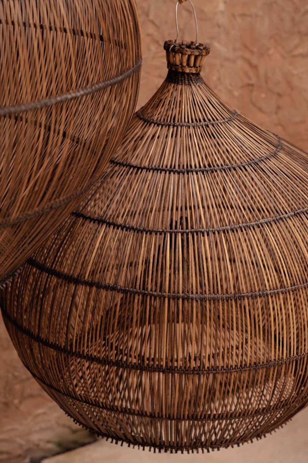 Suspension en bambou marron 70x70x62cm — vue 4