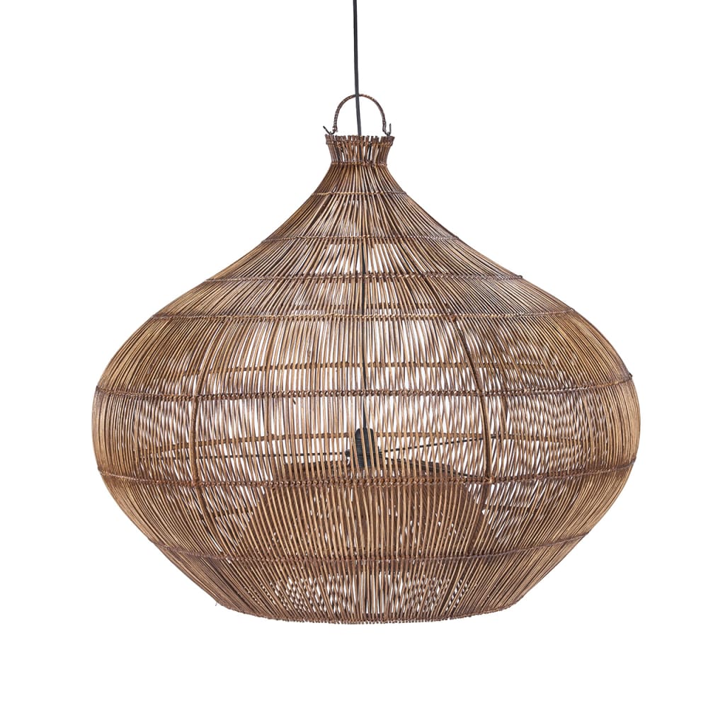 Suspension bambou noyer foncé 80x80x70cm — vue 3