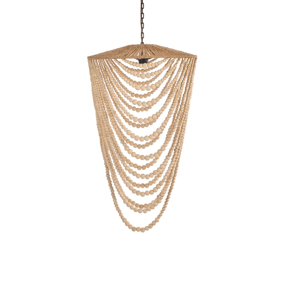 Lustre bois et fer marron 47x47x80cm