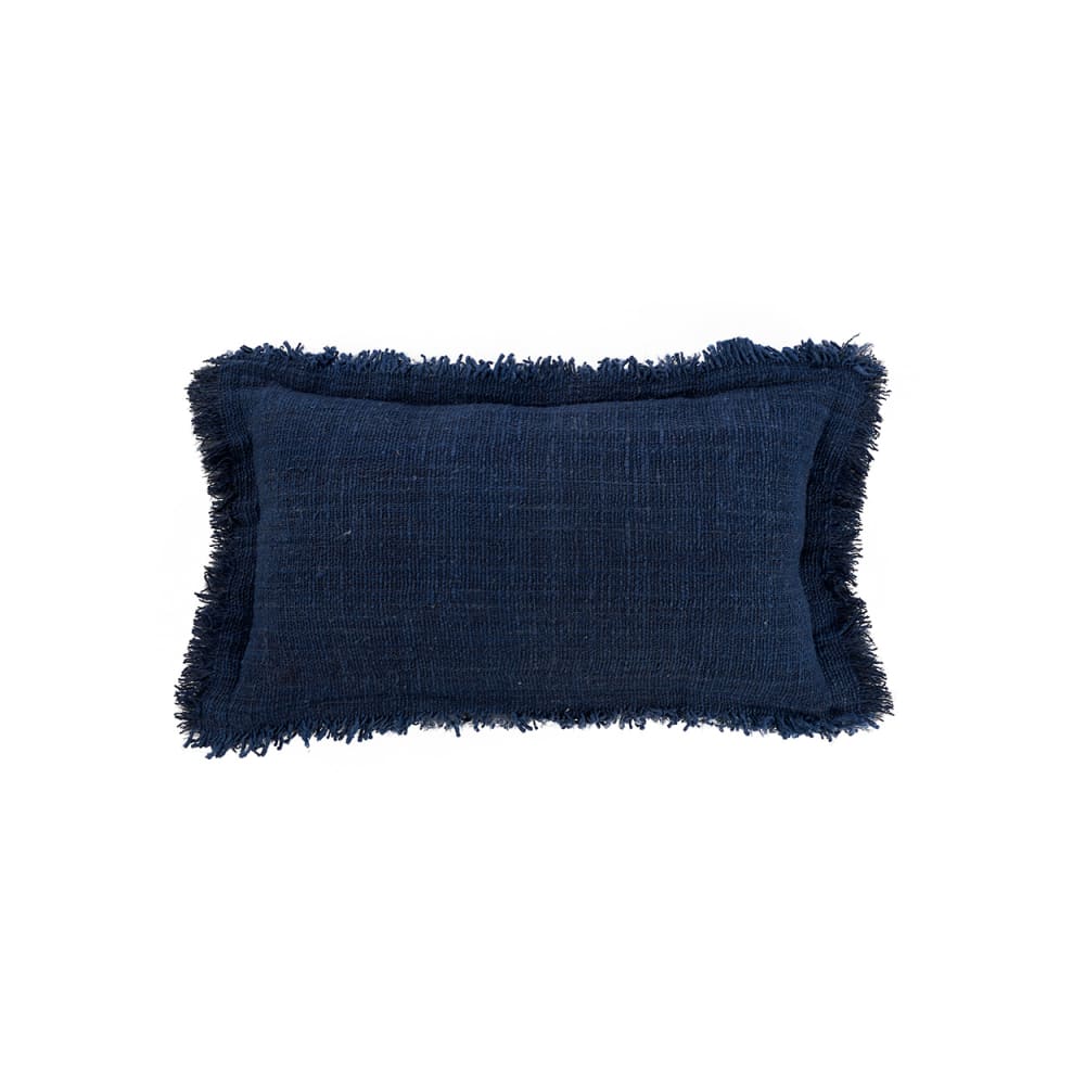 Housse de coussin en coton bleu 30x50x2cm