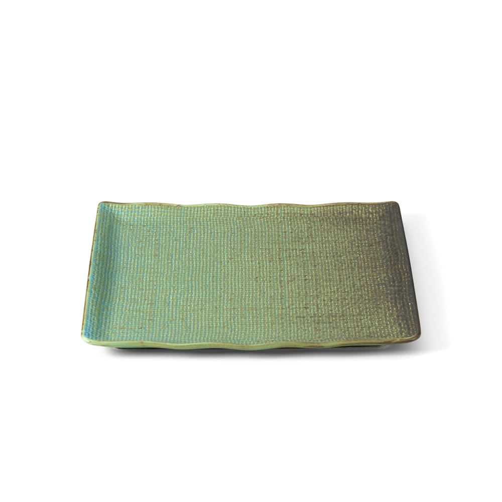 Assiette en céramique lagune 25x25x2,5cm Assiette en céramique lagune 25x25x2,5cm