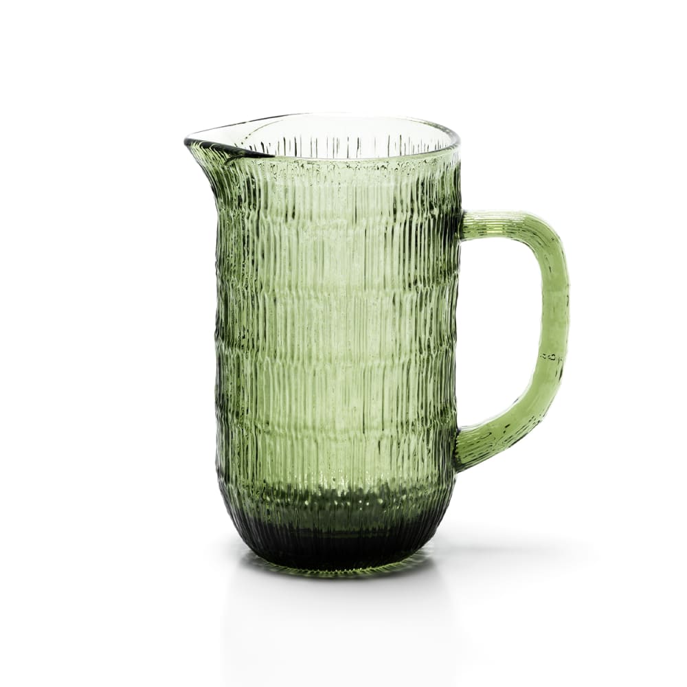 Pichet en verre vert 11,5x19x20,5cm — Beyit