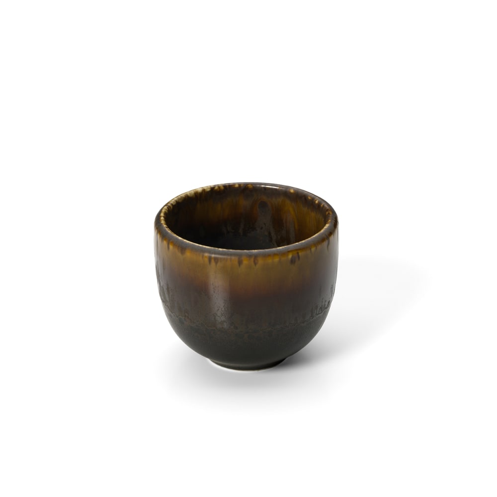 Tasse en céramique marron 7,5x7,5x6,1cm