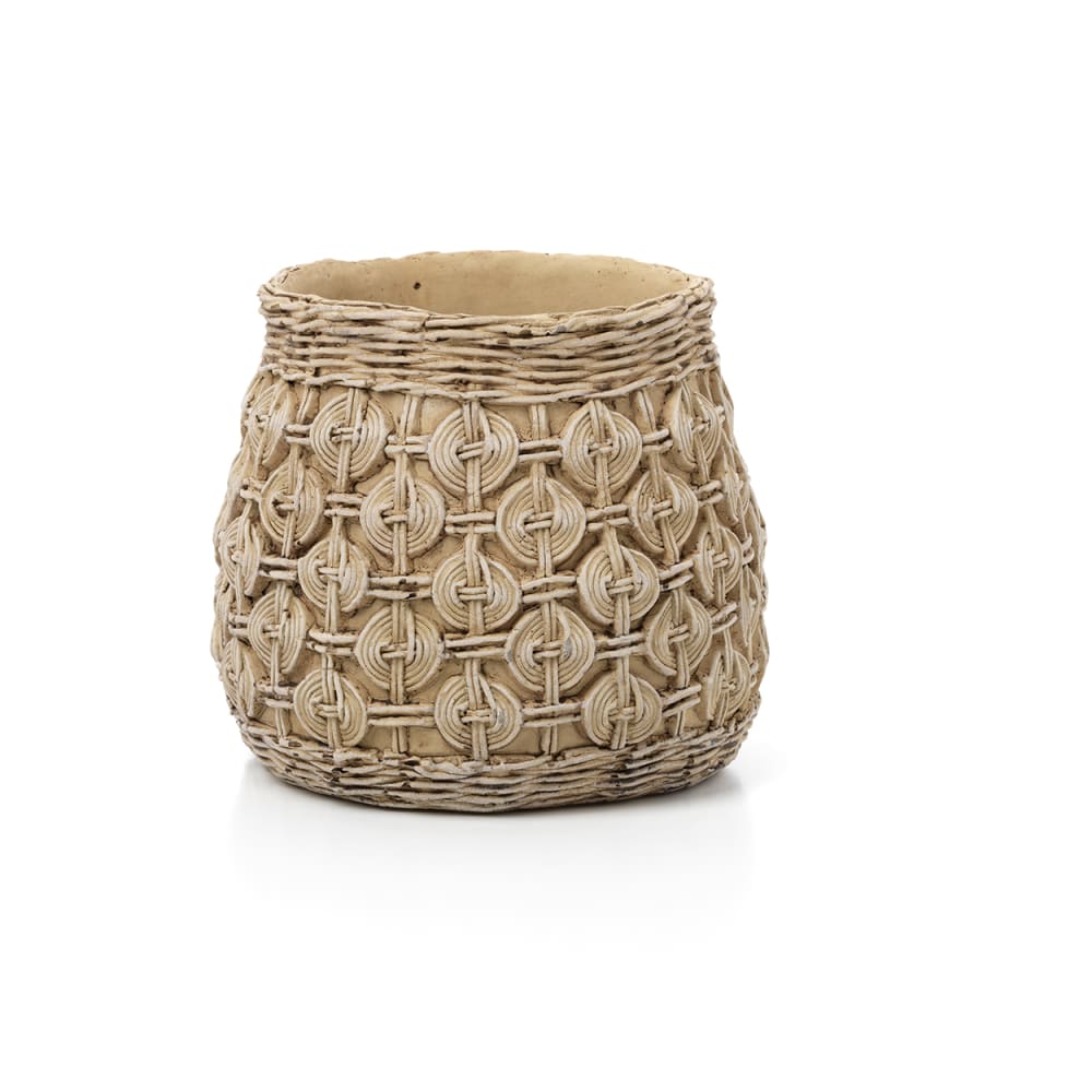 Pot béton marron 23x23x20,2cm